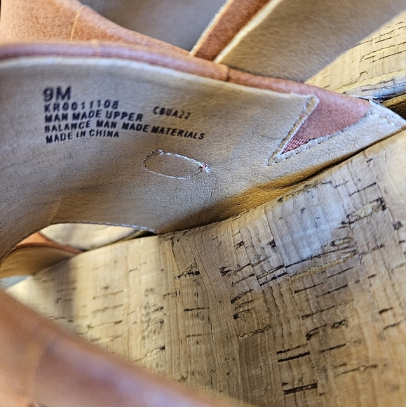 Korks Fraya Orange Cinnamon Nubuck Wedge Clog Sandals NEW - Picture 5 of 7